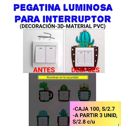 PEGATINA LUMINOSA P/ INTERRUPTOR