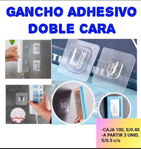 GANCHO ADHESIVO DOBLE CARA
