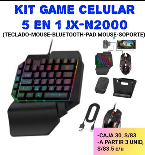 KIT GAME CELULAR 5 EN 1 JX-N2000