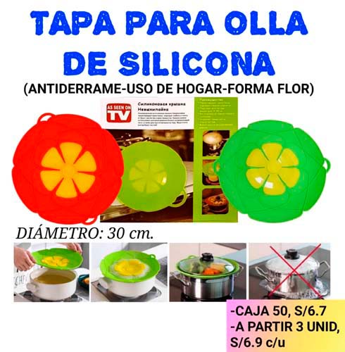 TAPA P/ OLLA D/ SILICONA