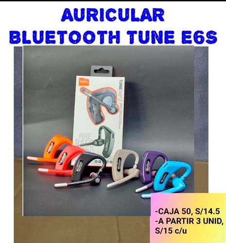 AURICULAR BLUETOOTH TUNE E6S