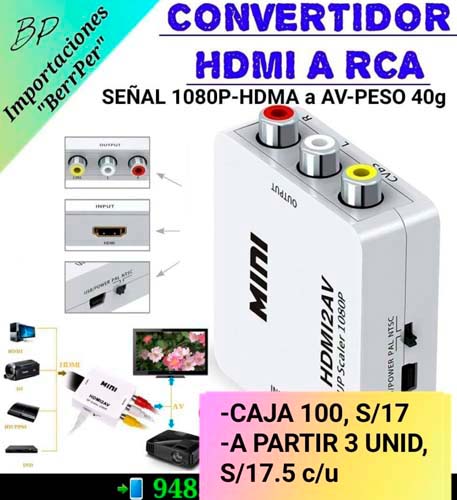CONVERTIDOR HDMI-RCA
