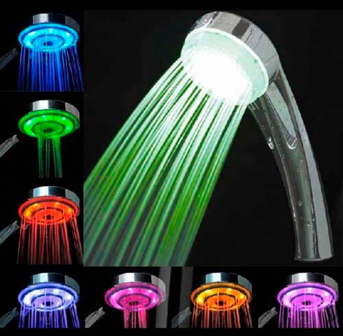 CABEZAL LUZ LED P/ DUCHA DE MANO