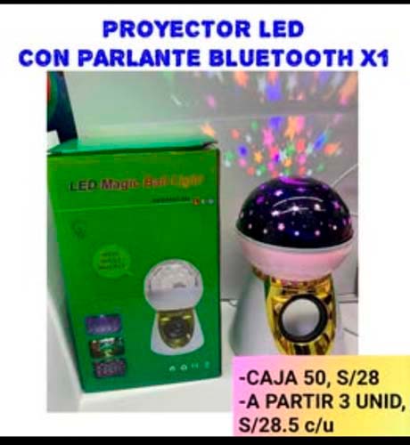 PROYECTOR LED C/ PARLANTE BLUETOOTH X1