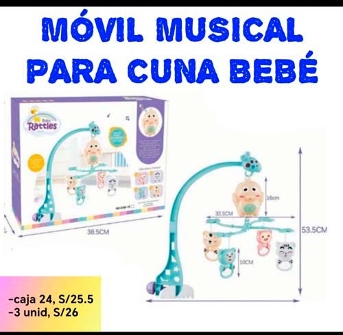 MOVIL MUSICAL PARA CUNA DE BEBE