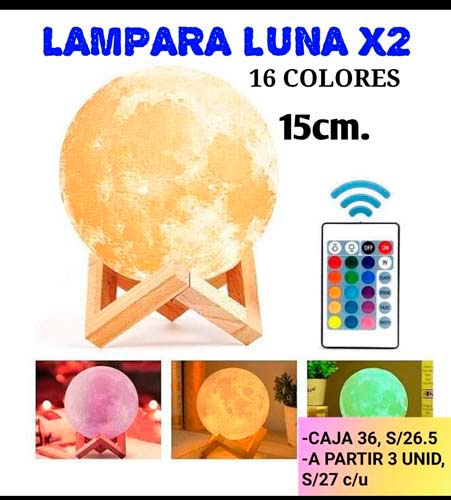 LAMPARA LUNA X2