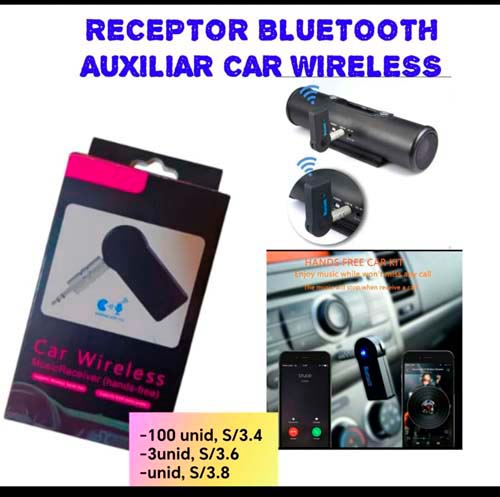 RECEPTOR BLUETOOTH AUXILIAR CAR WIRELESS