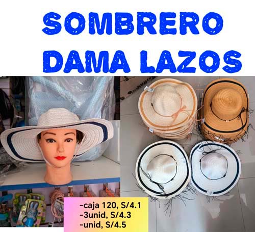 SOMBRERO DAMA LAZOS
