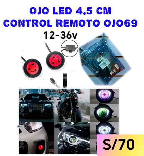 OJO LED 4.5 CM. CONTROL REMOTO OJO69