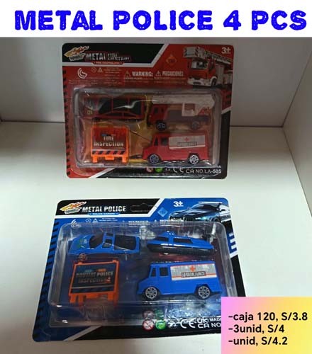 METAL POLICE X 4 PCS