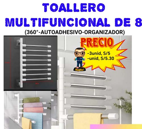 TOALLERO MULTIFUNCIONAL DE 8