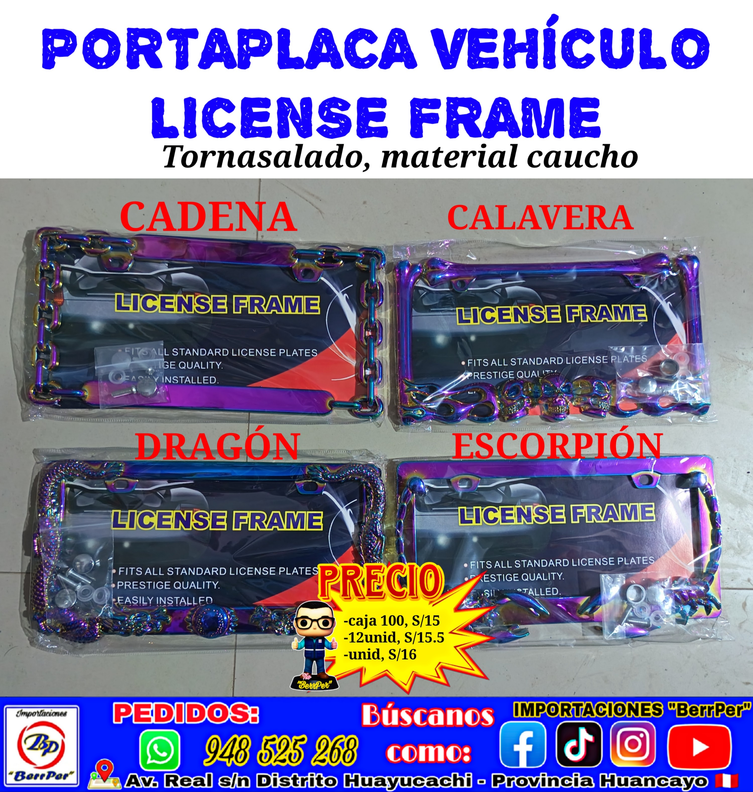 PORTAPLACA VEHÍCULO LICENSE FRAME