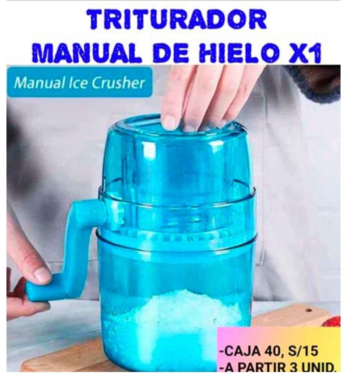 TRITURADOR MANUAL HIELO SALA