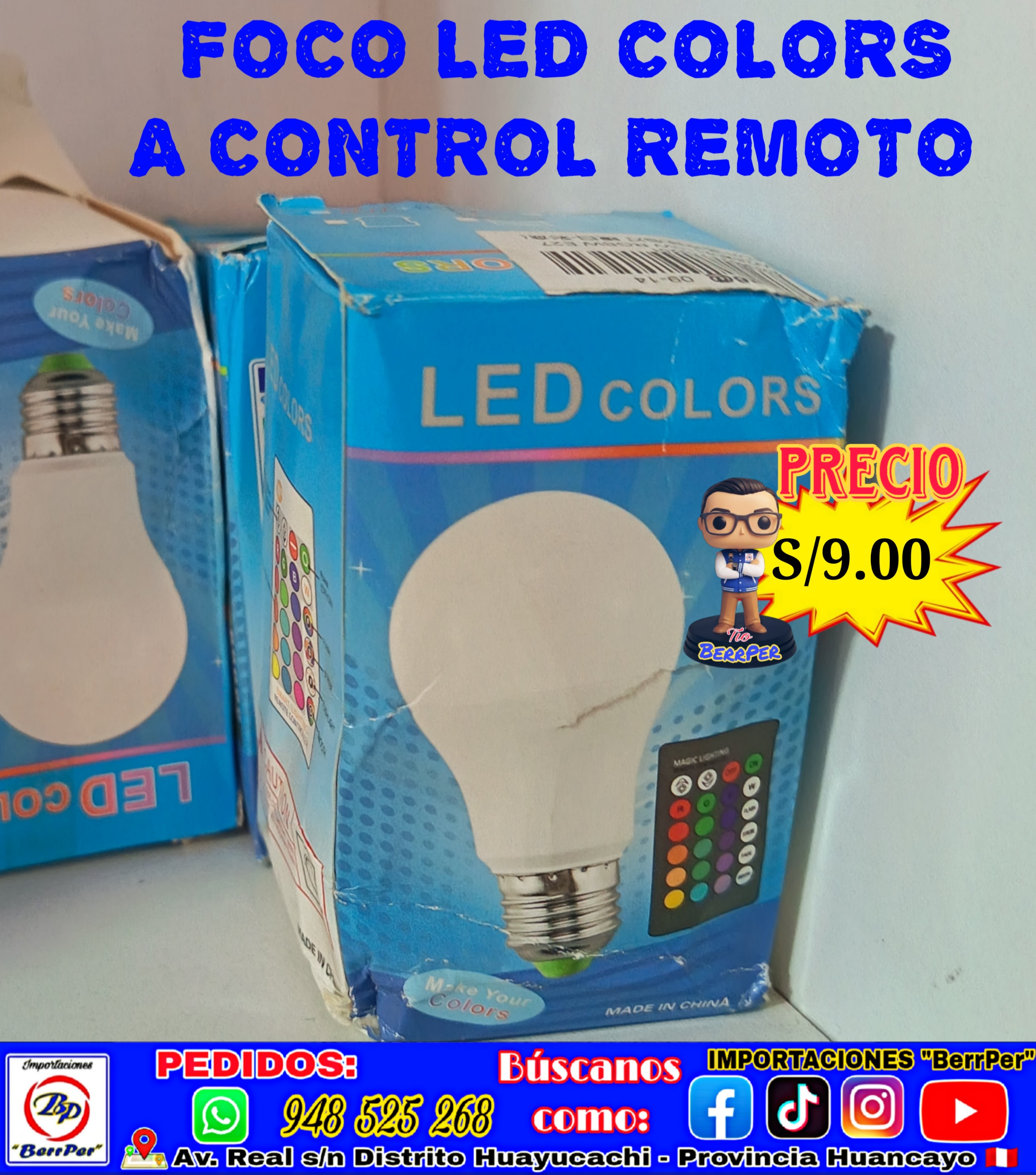 FOCO LED COLORS A CONTROL REMOTO