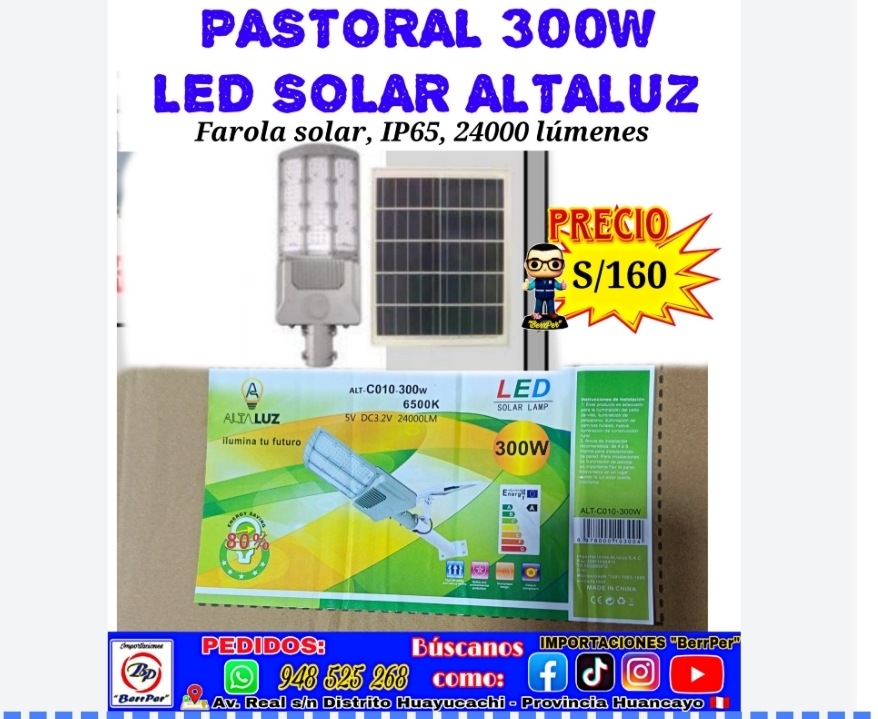 PASTORAL 300w LED SOLAR ALTALUZ