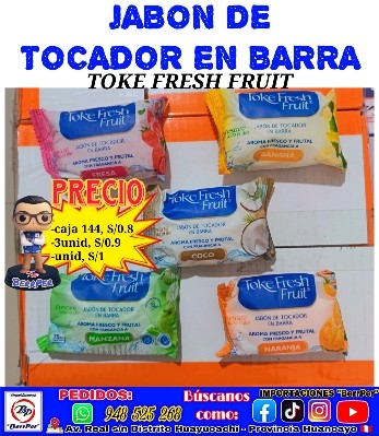 JABON DE TOCADOR EN BARRA (TOKE FRESH FRUIT)