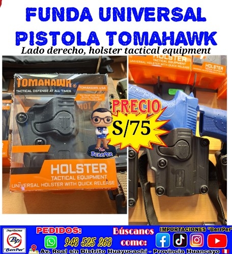 FUNDA UNIVERSAL PISTOLA TOMAHAWK(derecho, holster tactical equipment)