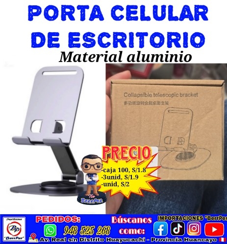 PORTA CELULAR DE ESCRITORIO (collapsible telescopic bracket)