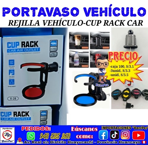 PORTAVASO VEHÍCULO (CUP RACK CAR)