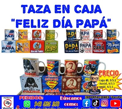 TAZA EN CAJA "FELIZ DÍA PAPÁ"