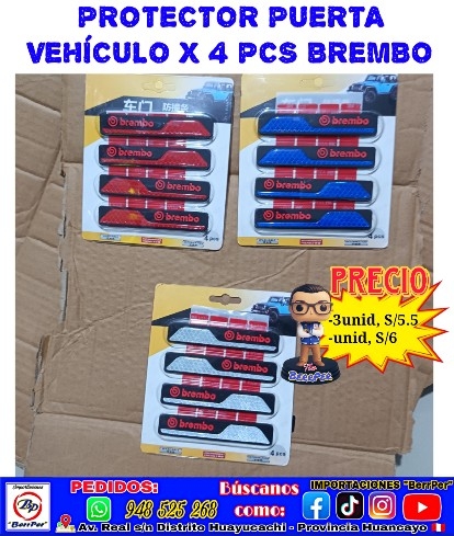 PROTECTOR PUERTA VEHÍCULO X 4 PCS BREMBO