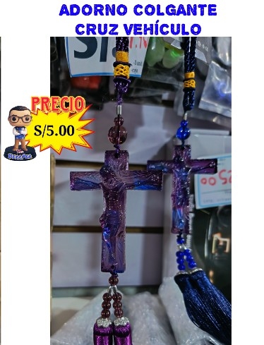 ADORNO COLGANTE CRUZ VEHICULO