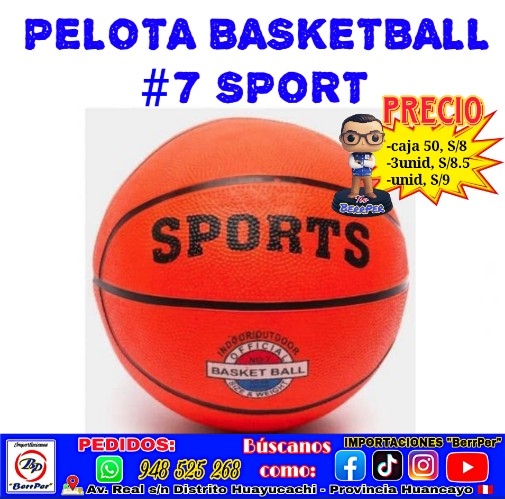 PELOTA BASKETBALL #7 SPORTS