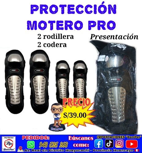 PROTECCIÓN MOTERO PRO (Rodillera, coder, bel-272)