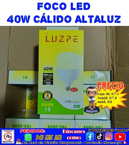 FOCO LED 40w Cálido LUZPE