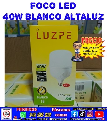 FOCO LED 40W BLANCO LUZPE