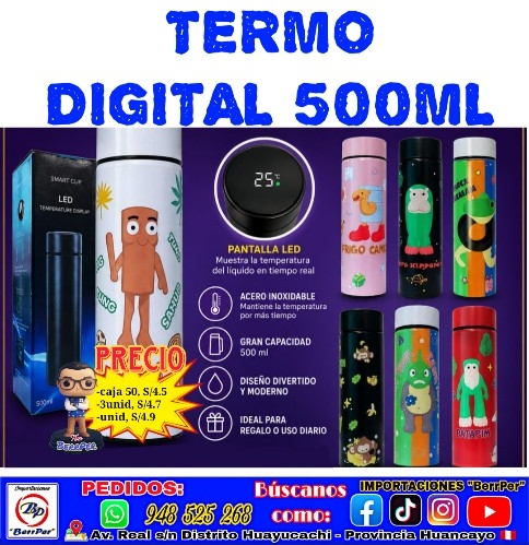 TERMO DIGITAL  500 ML. (smart cup LED, temperatura)