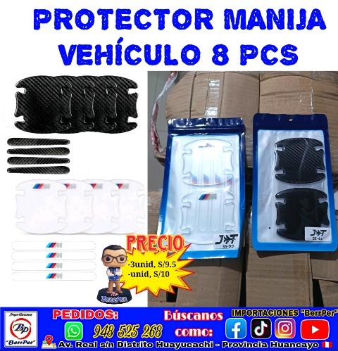 PROTECTOR MANIJA VEHÍCULO 8 PCS (SS-DD-44-jet)