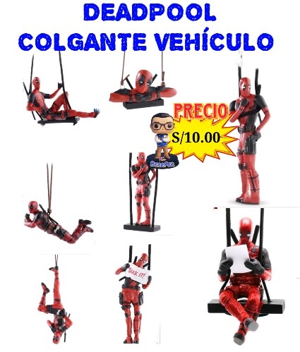DEADPOOL COLGANTE VEHÍCULO (rojo, negro)