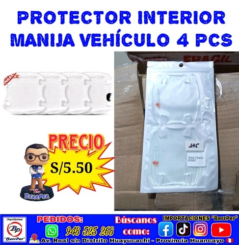 PROTECTOR INTERIOR MANIJA VEHÍCULO 4 PCS (sport, tanz-tras2)