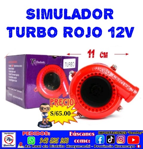 Simulador turbo rojo 12V (technix)