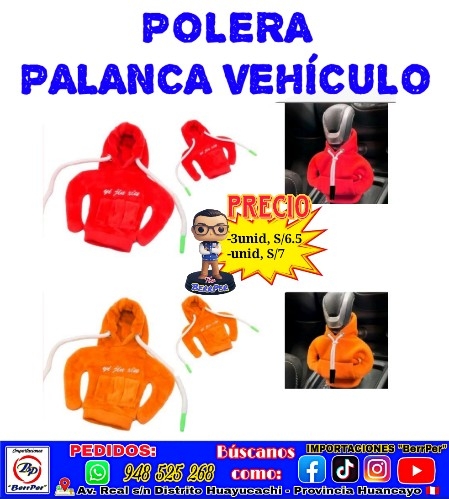 POLERA PALANCA VEHÍCULO (bel-204 RD na)