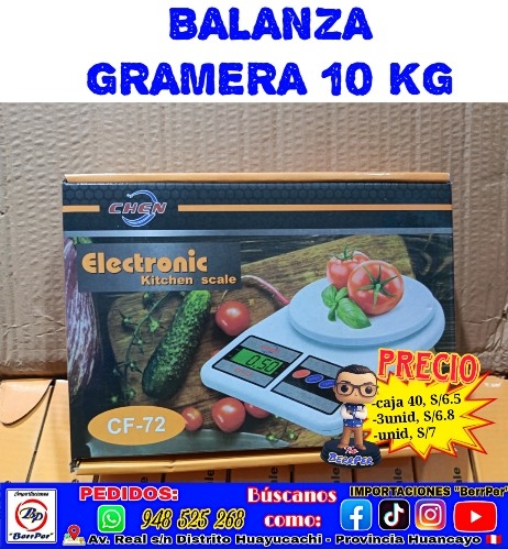BALANZA GRAMERA 10 KG (electronic Chen kitchen scale cf-72