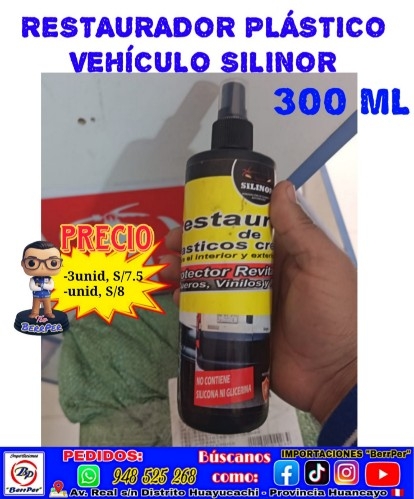 RESTAURADOR PLÁSTICO VEHÍCULO SILINOR 300 ML