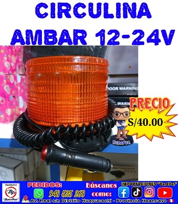 CIRCULINA AMBAR 12-24V (anaranjado)