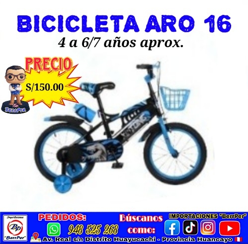 BICICLETA ARO 16
