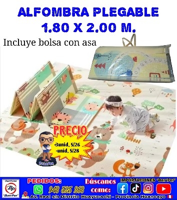 ALFOMBRA PLEGABLE 1.80 x 2.00 m. (incluye bolsa con asa)