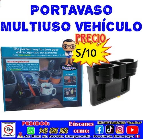 PORTAVASO MULTIUSO VEHÍCULO (the perfect way to store)