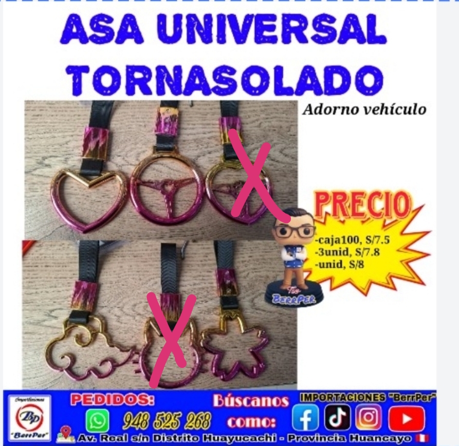 ASA UNIVERSAL TORNASOLADO (adorno colgante vehículo)