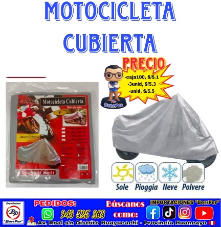 MOTOCICLETA CUBIERTA