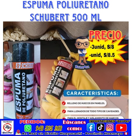 ESPUMA POLIURETANO SCHUBERT 500 ML