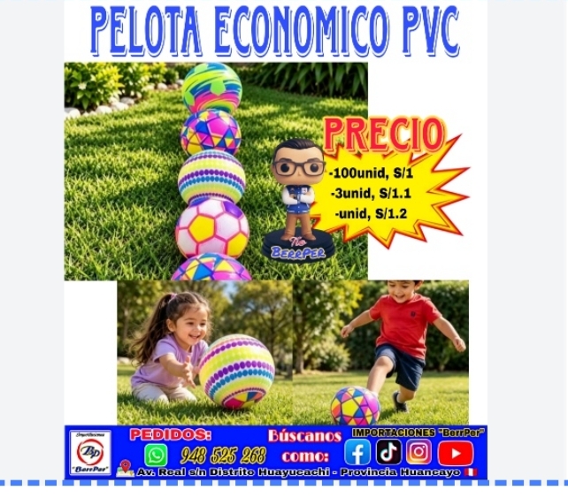 PELOTA ECONOMICO PVC