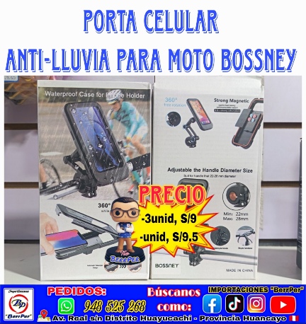 PORTA CELULAR ANTI-LLUVIA PARA MOTO (waterproof case for 360, BOSSNEY HJ-89)